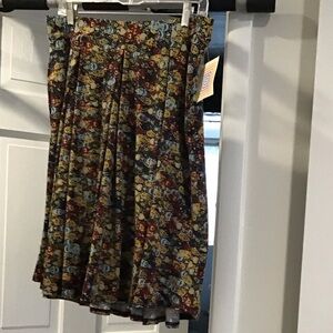 LuLaRoe Madison Skirt with Multicolor Floral Design